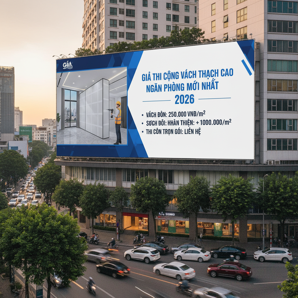 Giá Vách Thạch Cao Ngăn Phòng Bao Nhiêu 1m2