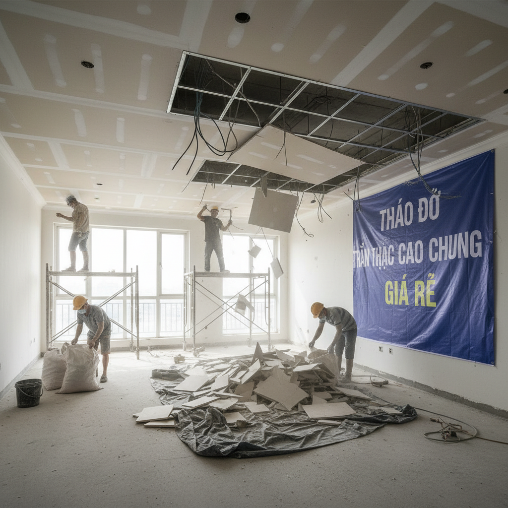Bí Quyết Chọn Lựa Dịch Vụ Tháo Dỡ Trần Thạch Cao Chung Cư Giá Rẻ Tiêu Chuẩn