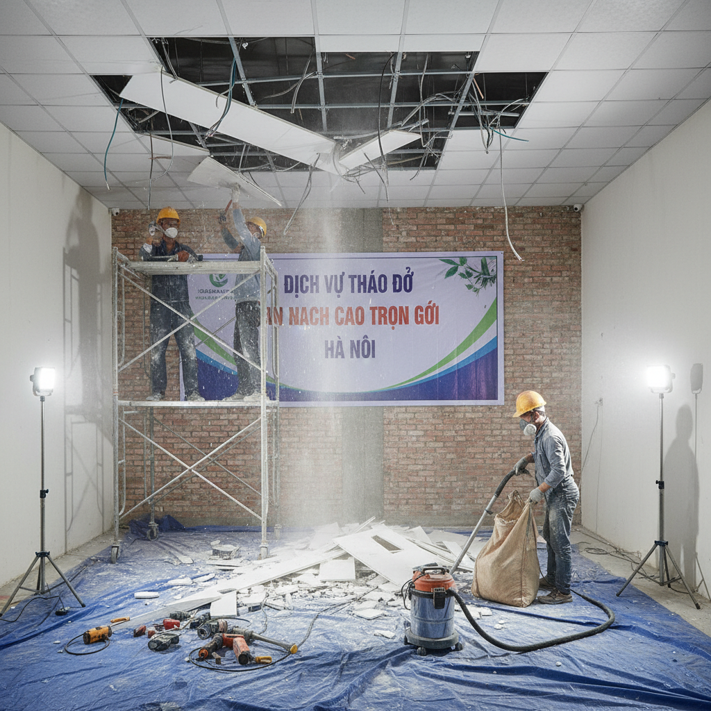 dịch vụ tháo dỡ trần thạch cao trọn gói Hà Nội