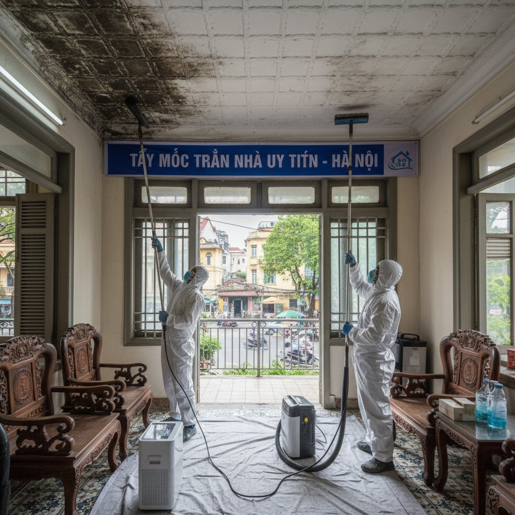 Dịch vụ tẩy mốc trần nhà tại Hà Nội uy tín