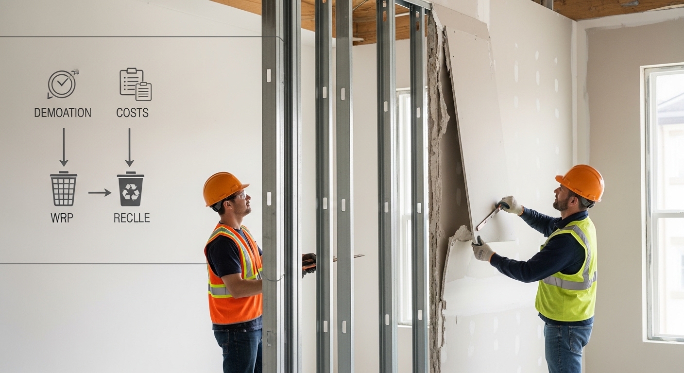 Phá Dỡ Vách Thạch Cao Quy Trình, Chi Phí và Tái Chế (Cập Nhật 2026)