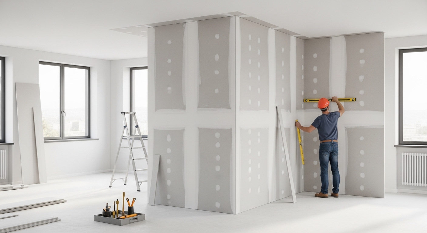 Thi công vách thạch cao văn phòng chuyên nghiệp - Giải pháp tối ưu cho không gian làm việc hiện đại