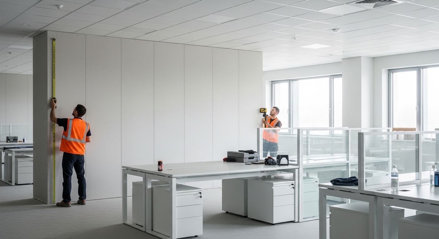 Thi công vách thạch cao văn phòng chuyên nghiệp - Giải pháp tối ưu cho không gian làm việc hiện đại