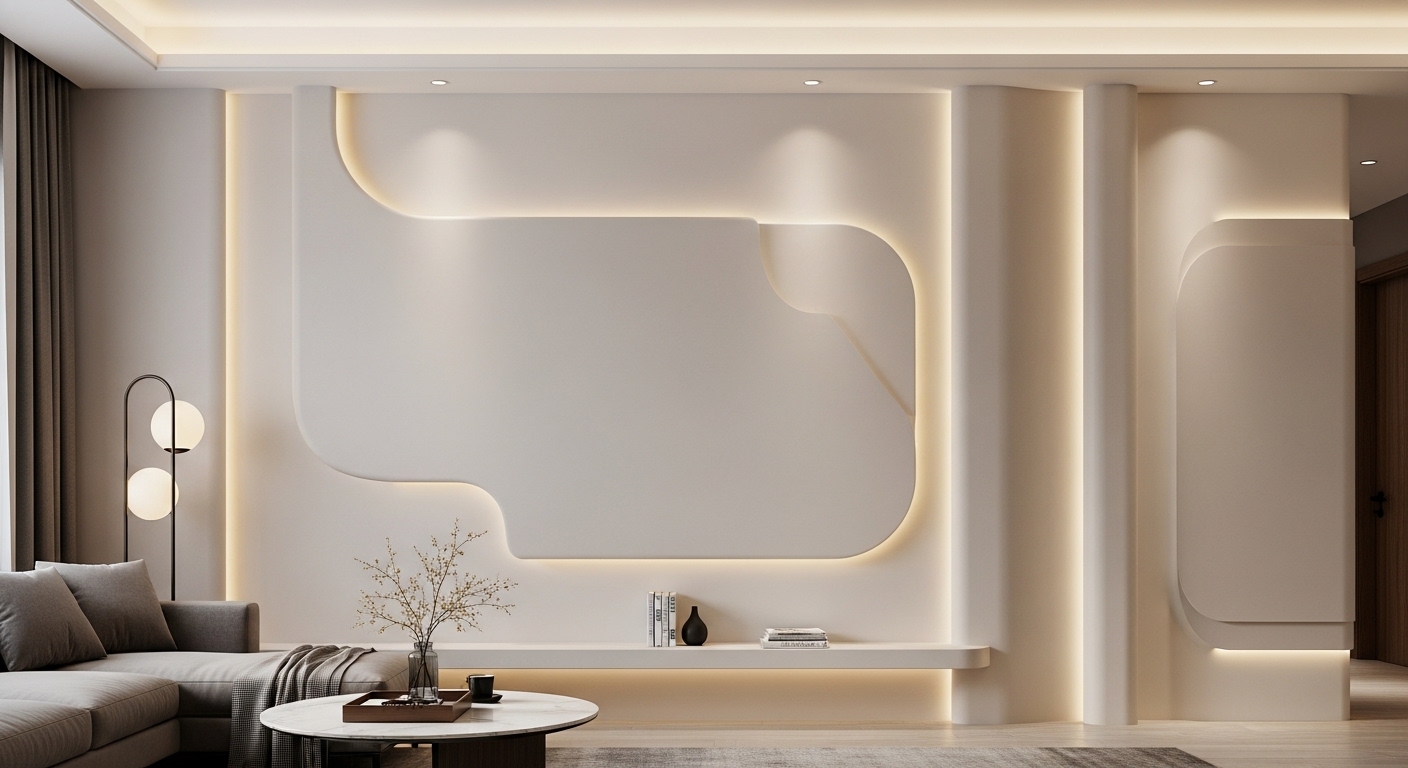 Vách thạch cao phòng khách đẹp - Giải pháp hiện đại cho không gian sống sang trọng